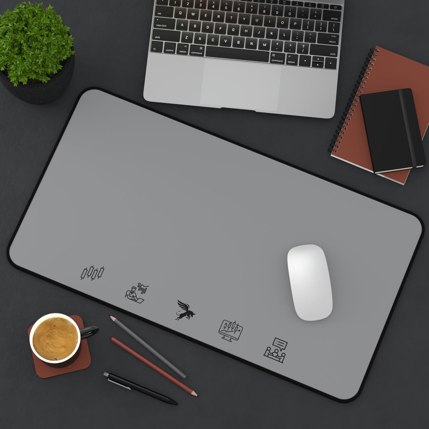 Trading Desk Mat - Grey