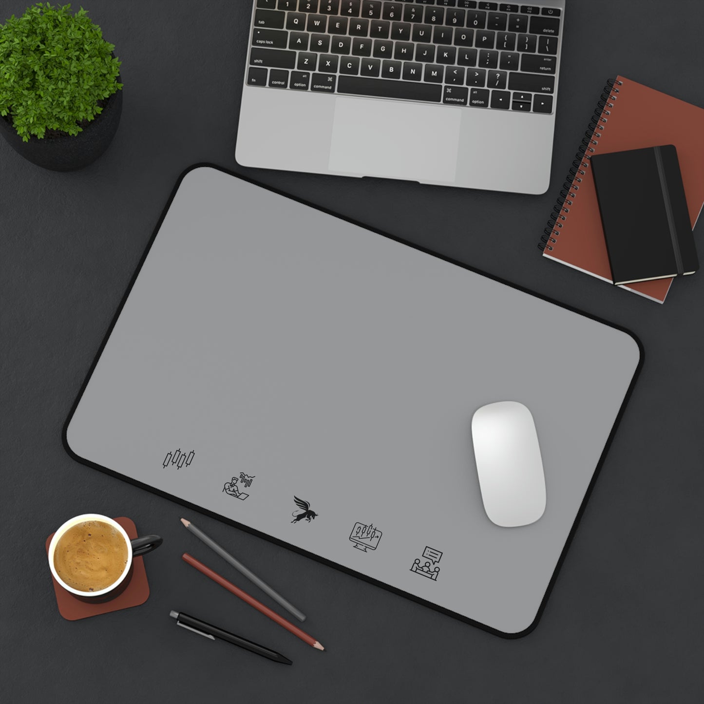 Trading Desk Mat - Grey