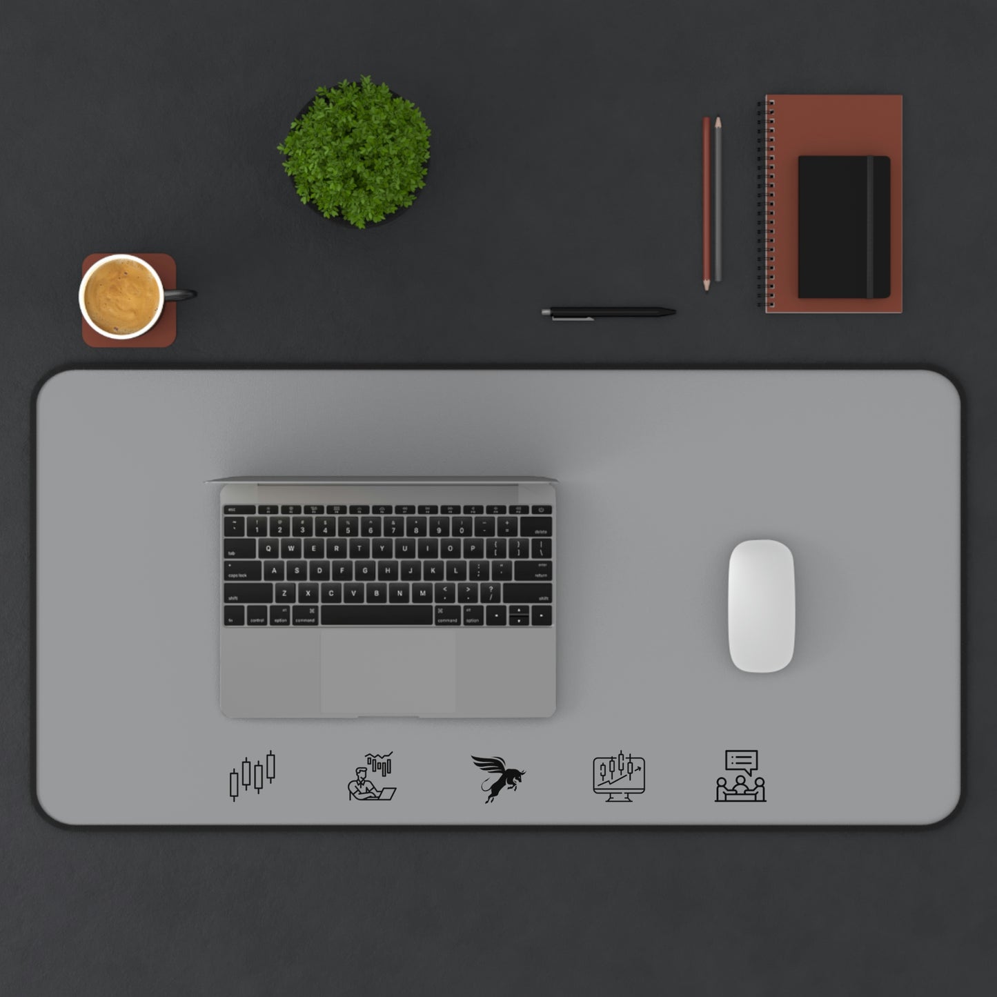 Trading Desk Mat - Grey