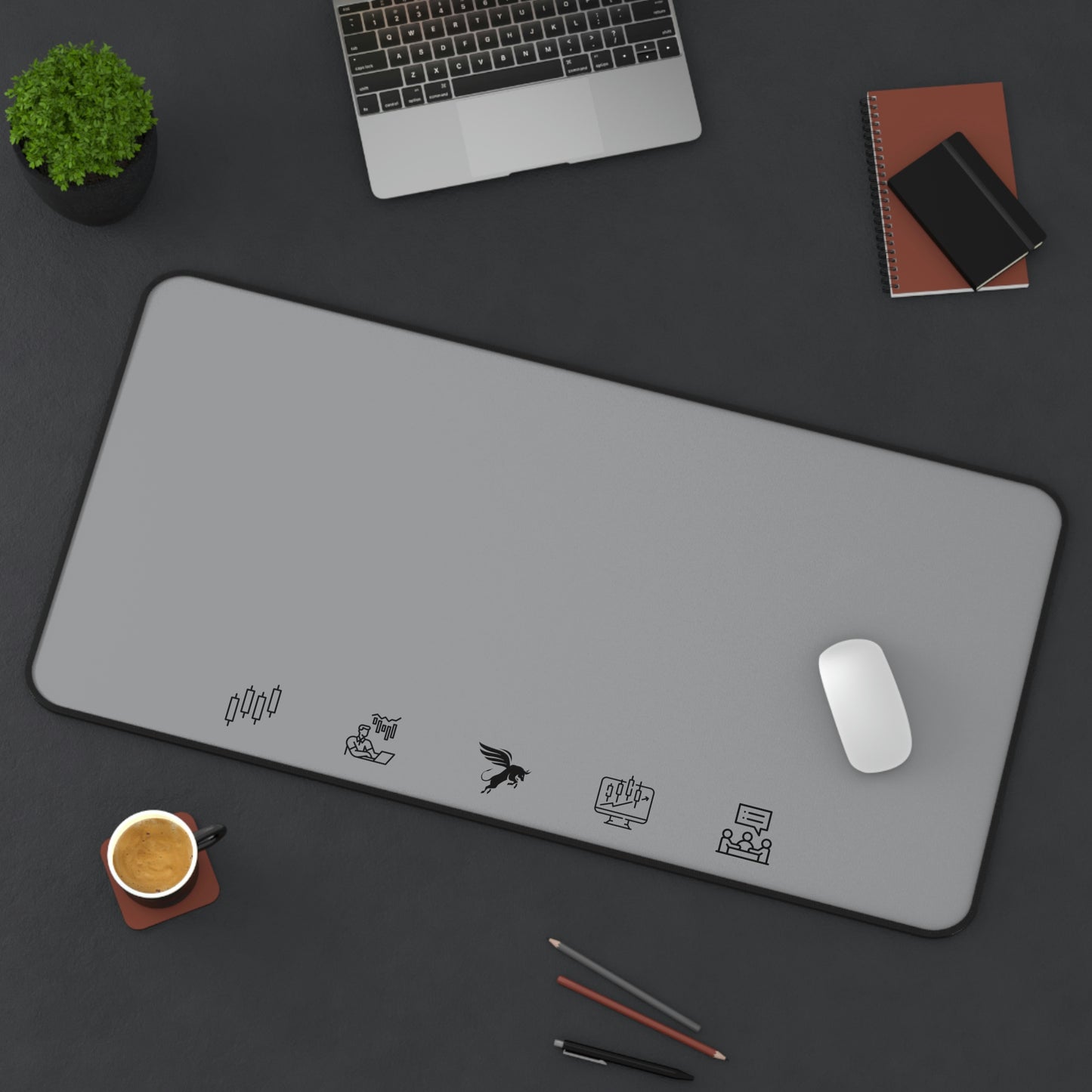 Trading Desk Mat - Grey